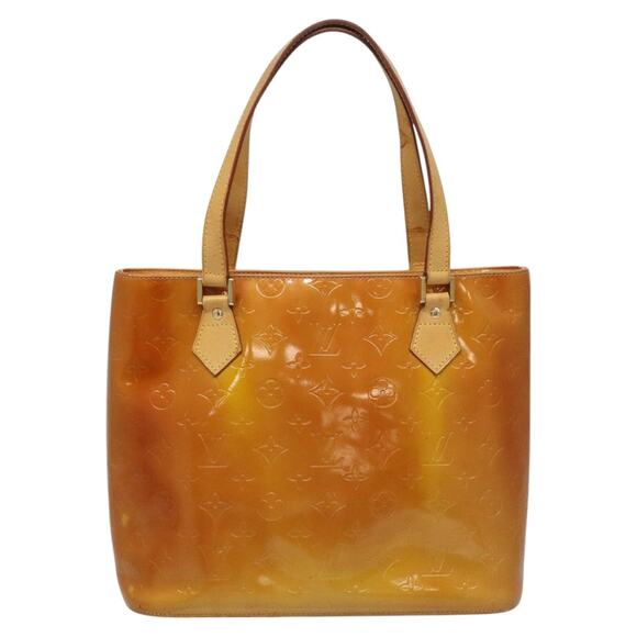 LOUIS VUITTON Monogram Vernis Houston Hand Bag Beige M91004 - Picture 2 of 13